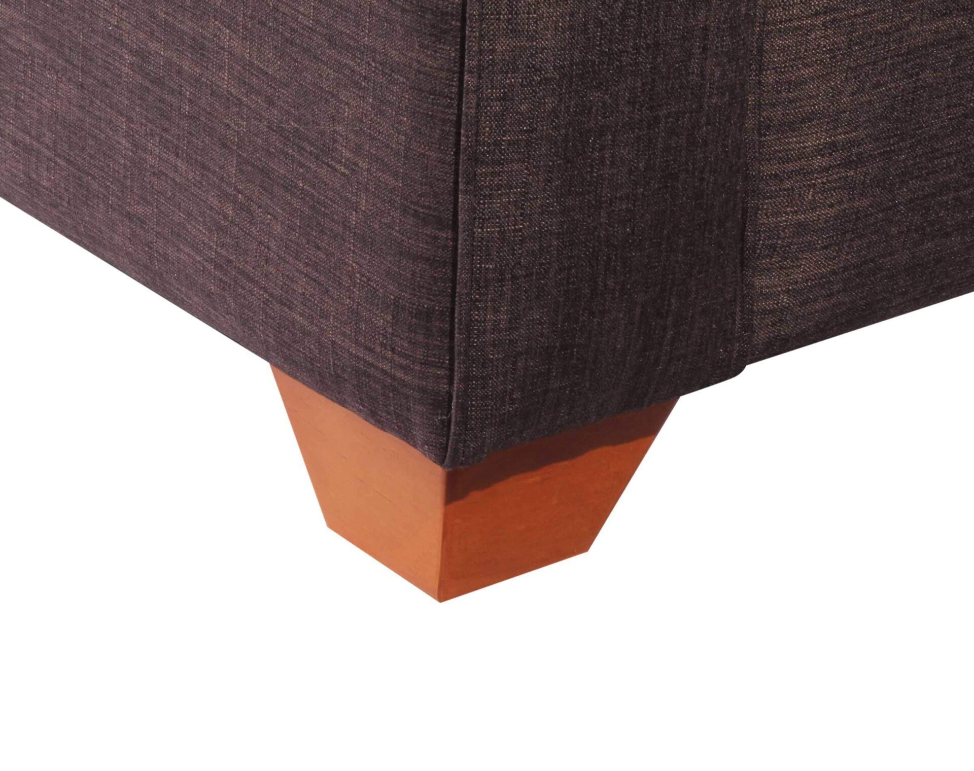 Sofa 3 Cuerpos Milan Chaise Longue Intercambiable Bariloche Chocolate patas de madera