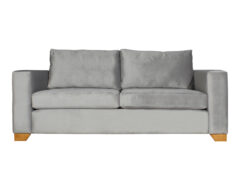 Sofa Thomas Felpa Art Gris Pata Miel Angulo 200 Cms