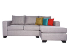 Sofa Seccional Monaco Chaise Longue Derecho Tucuman Gris Claro