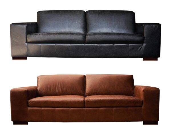 Retapizado de sofá 3 cuerpos cuero sintético