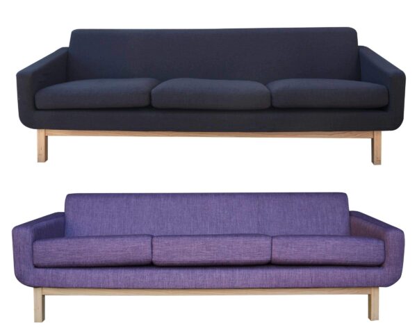 Retapizado de moderno sofa morado