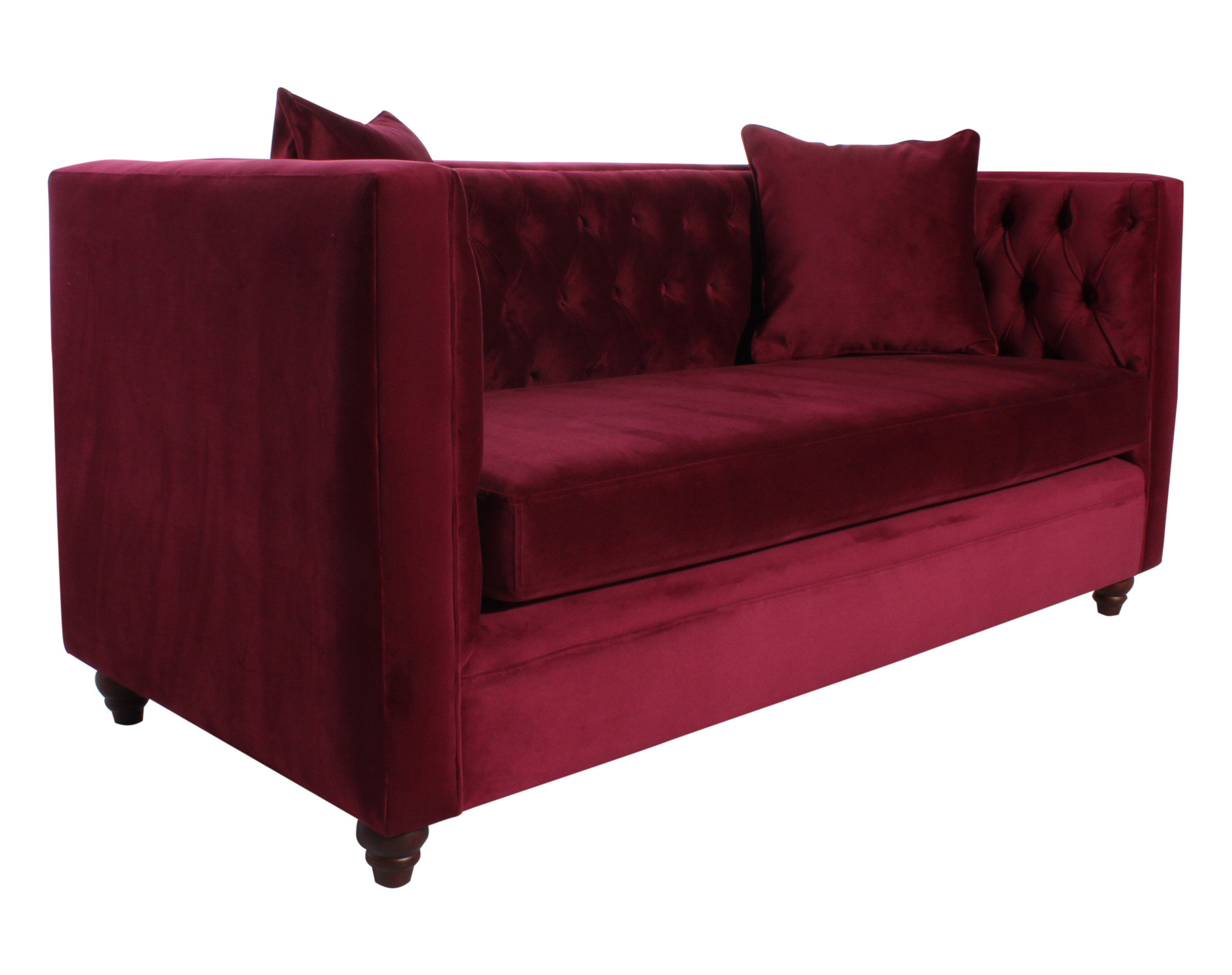 Sofa clasico chesterfield capitone Felpa Art Vino iso