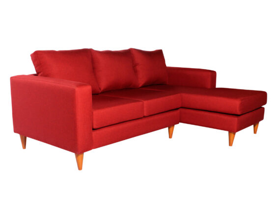 Sofa seccional Tai derecho Fur rojo iso Sofa seccional Tai derecho Fur rojo iso