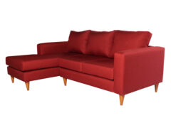 Sofa seccional Tai izquierdo Fur rojo iso