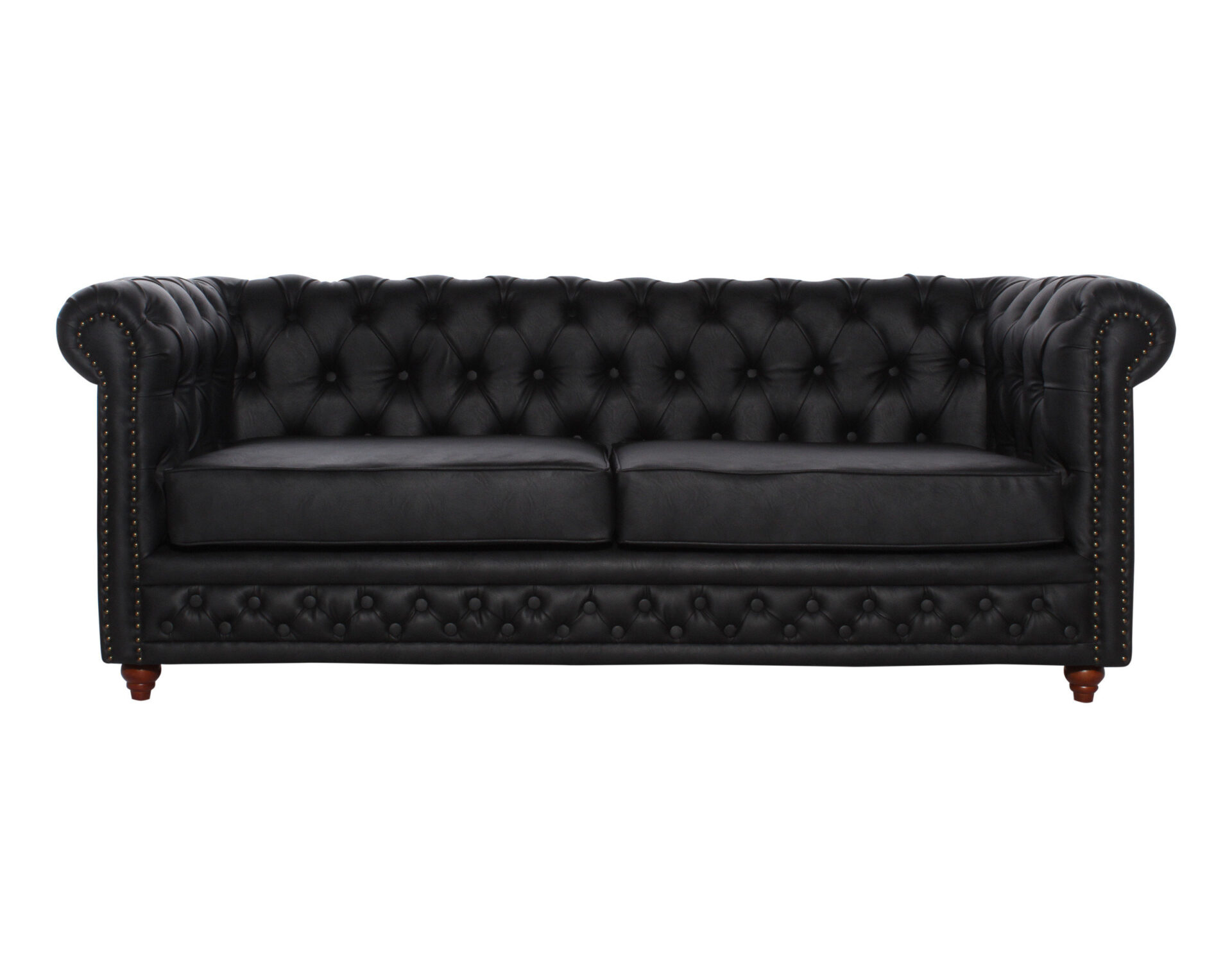 Sofá chesterfield capitoné cuero sintético PU Esparta