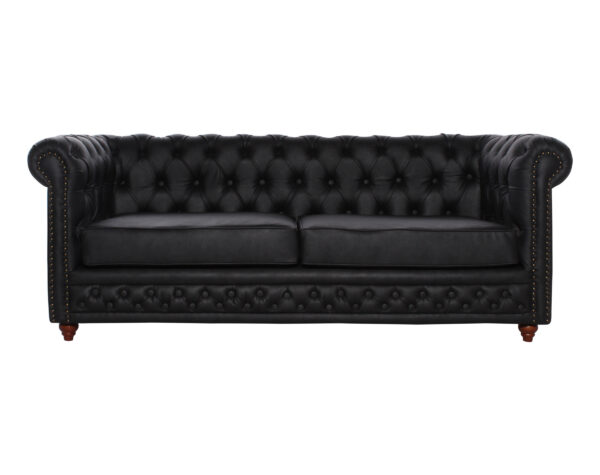 Sofá chesterfield capitoné cuero sintético PU Esparta