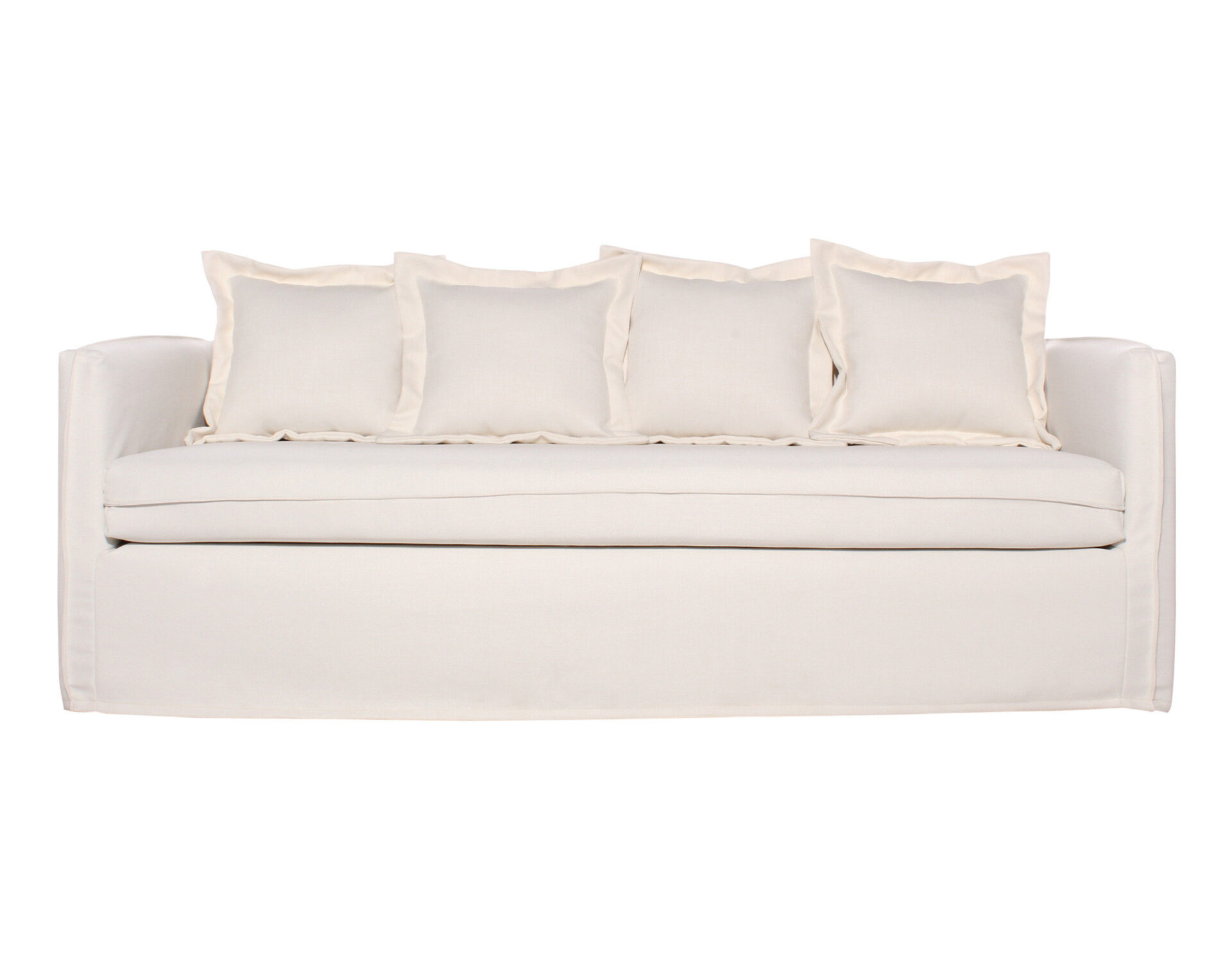 Sofá 2 cuerpos con terminaciones de pespunte perimetral