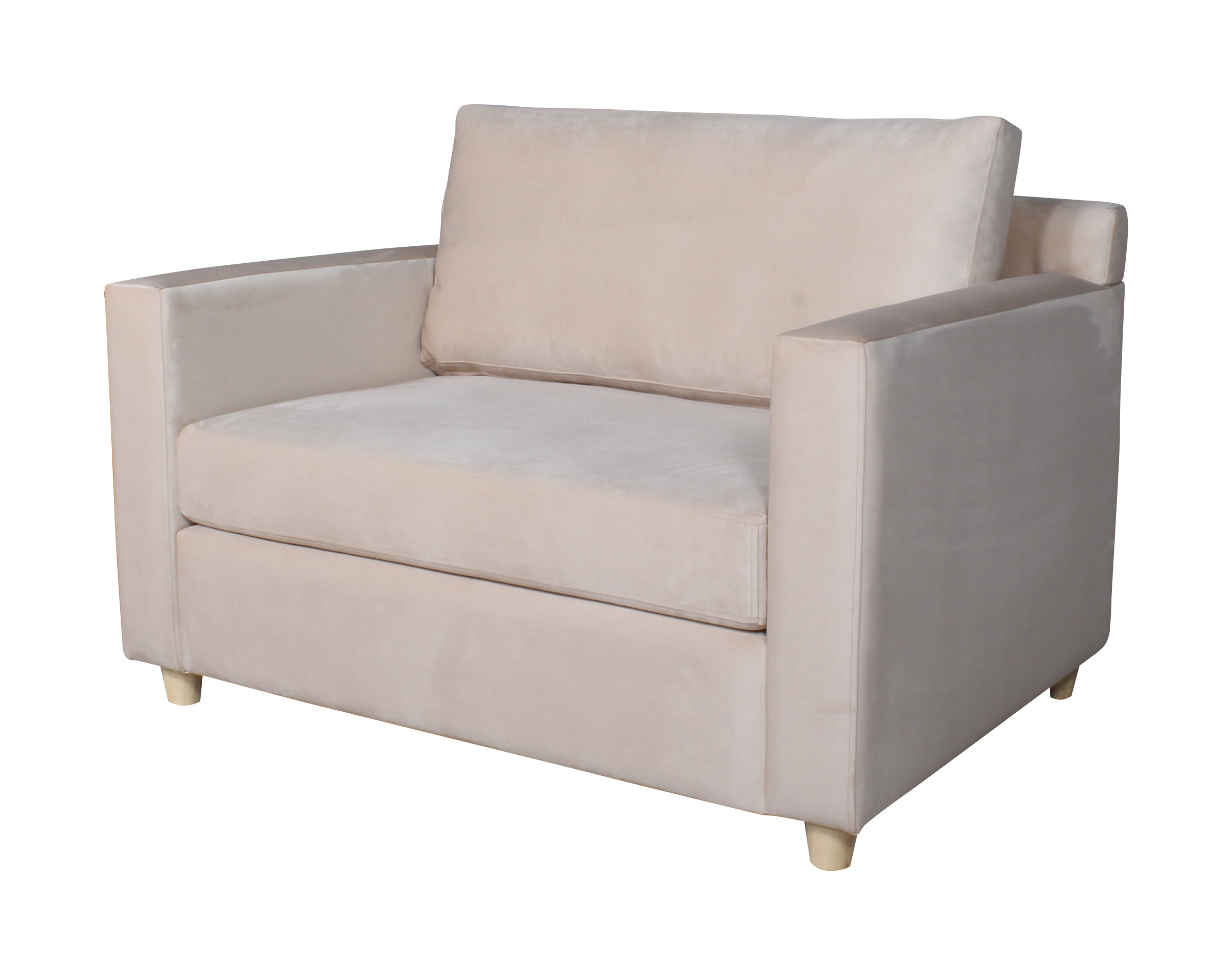 Sillon Cama 1 Plaza Felpa Art Beige 3