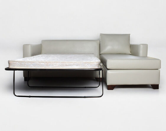 sofá cama seccional derecho 1,5 plazas urban cuero sintético clean