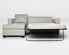 sofá cama seccional izquierdo 1,5 plazas urban cuero sintético clean