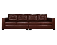 Sofa 4 Cuerpos Pu Clean Habano Frente