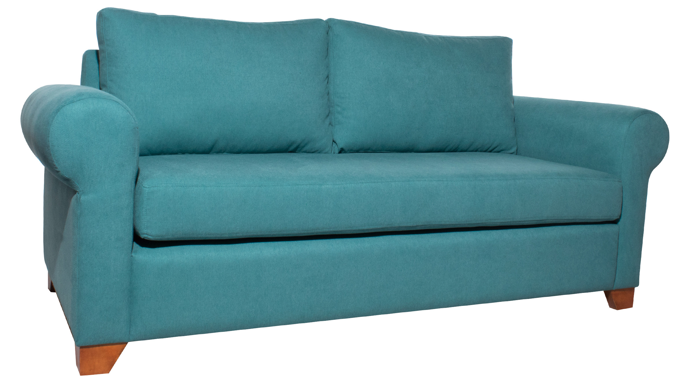 Sofa 2c Brazo Clasico Calafate Turquesa Iso Cort