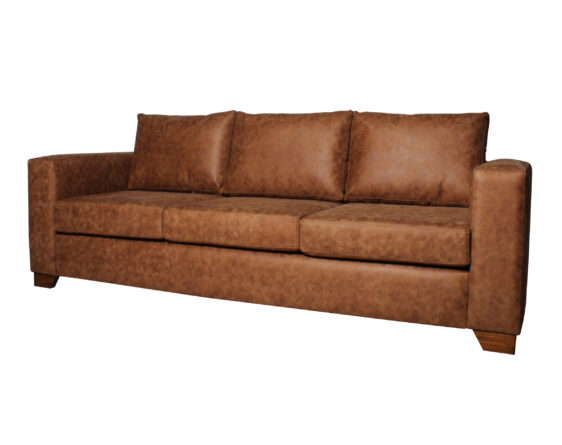 Sofa 3 Cuerpos Monaco Cuero Bonded 30 Color Caramelo 1