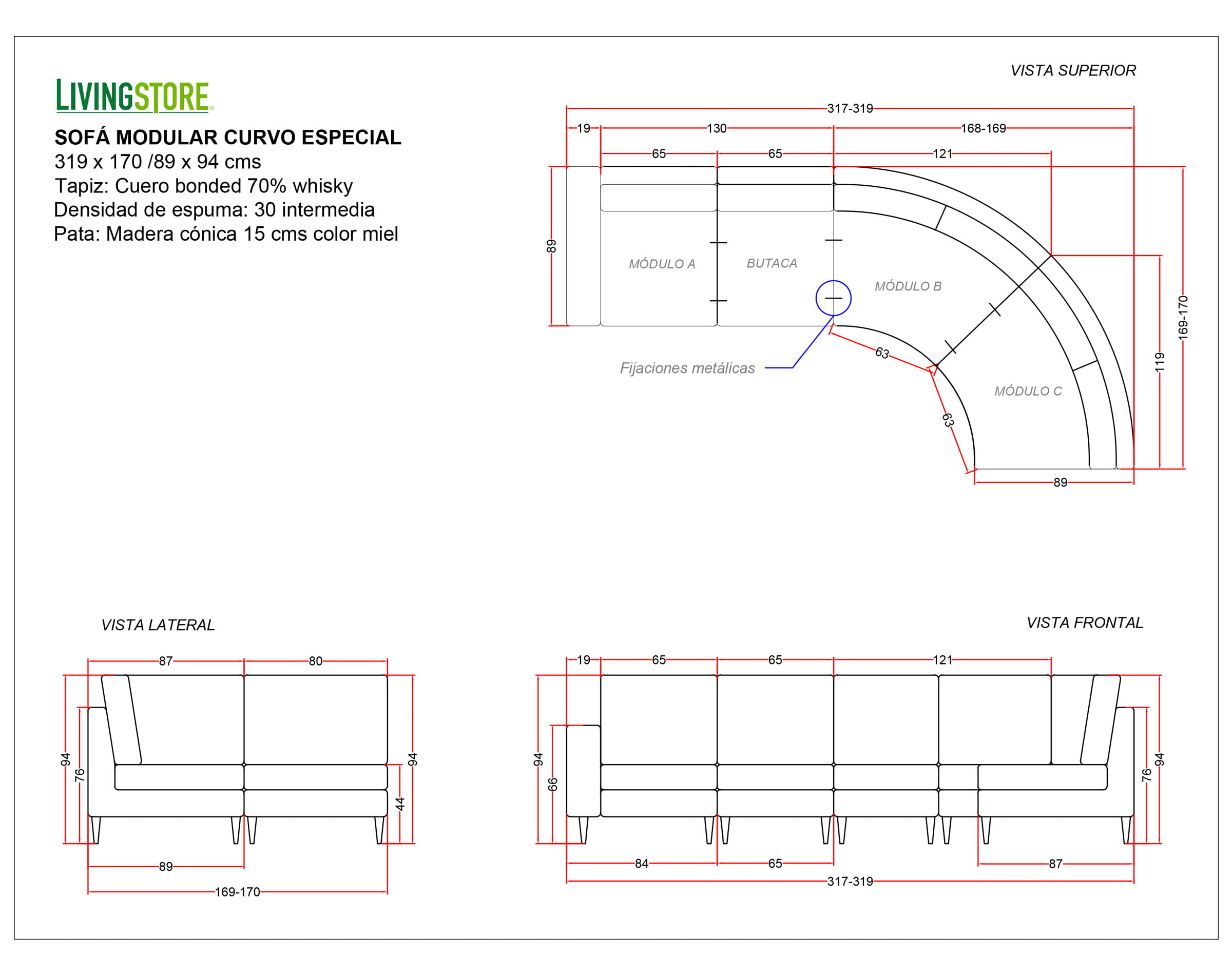 Planimetria Sofa Modular