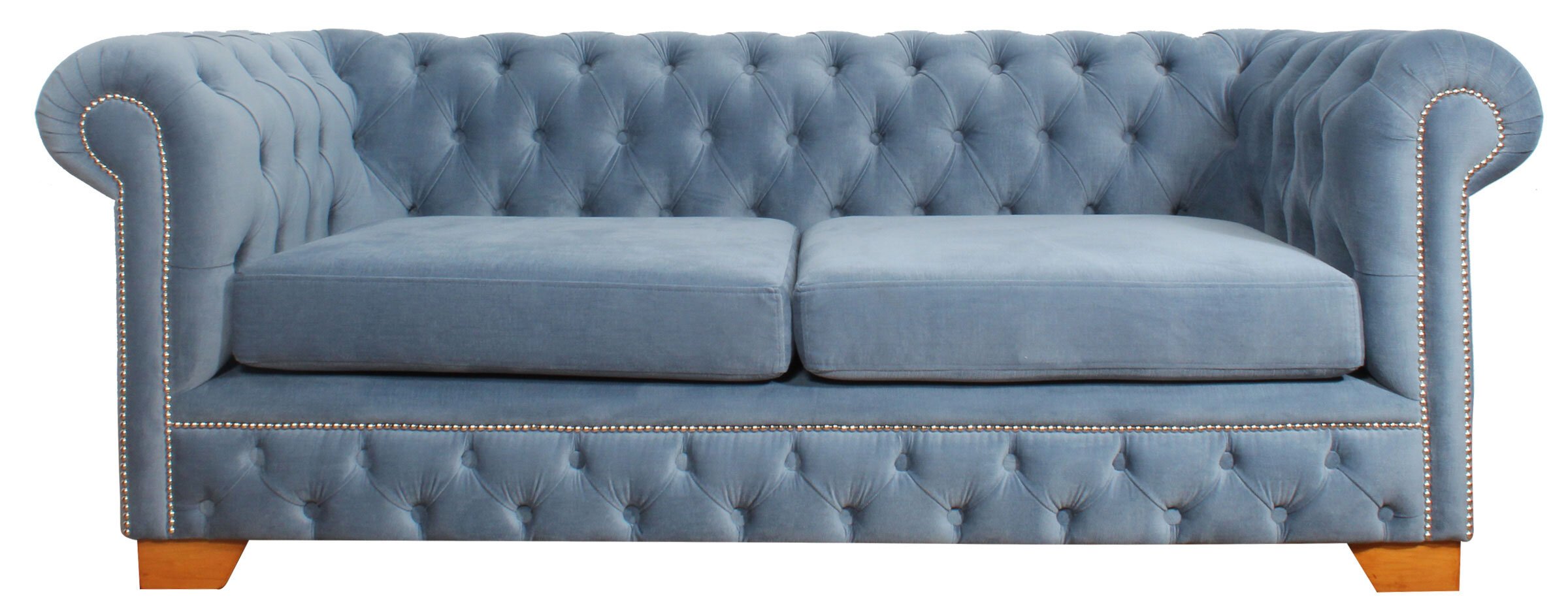 Sofá Chesterfield capitoné con clavo tapicero y felpa grabado - Living  Store - Tienda de sofás y sillones | Santiago y Regiones