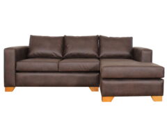 Sofa Seccional Der Cuero Bonded 70 Dk Brown