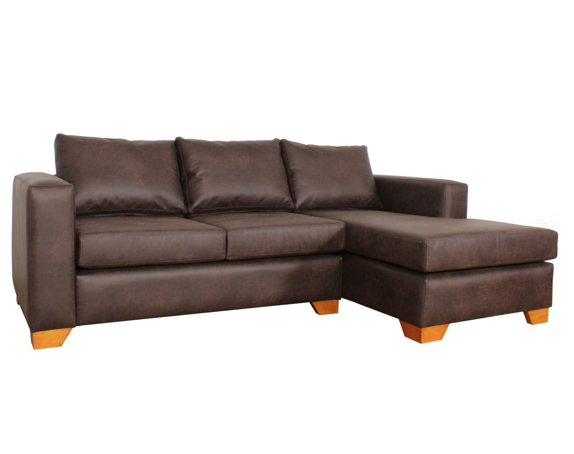 Sofa Seccional Der Cuero Bonded 70 Dk Brown2