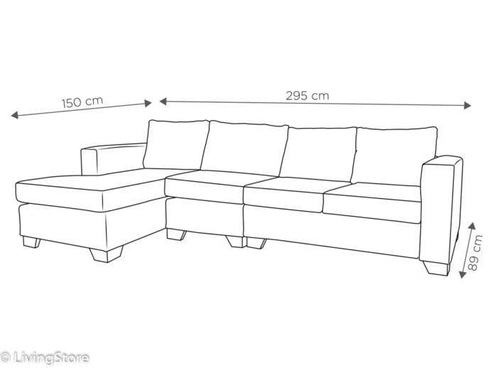 trazo sofa seccional monaco izquerdo + butaca