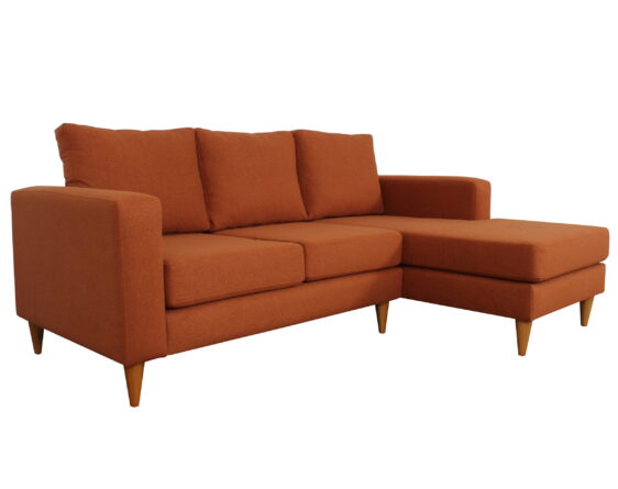 Seccional Tai Chenille Soft Orange 2 Seccional Tai Chenille Soft Orange 2