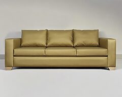 sofá 3 cuerpos mónaco cuero sintético pu