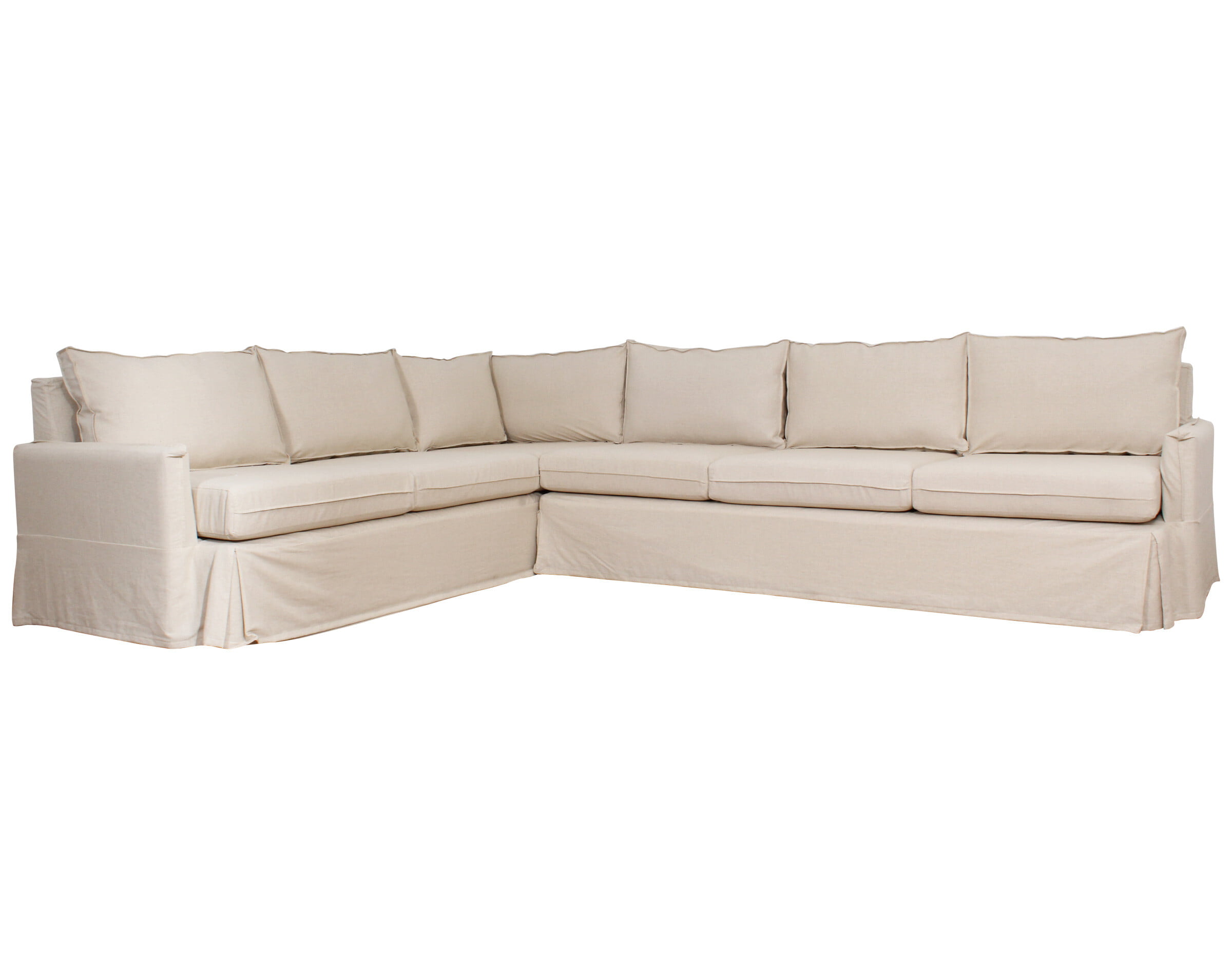 sofa modular funda pespunte faldon lino