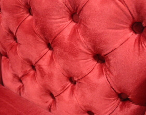 poltrona vita capitone felpa rojo detalle 1