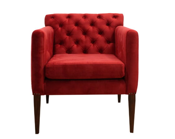 poltrona vita capitone felpa rojo frente