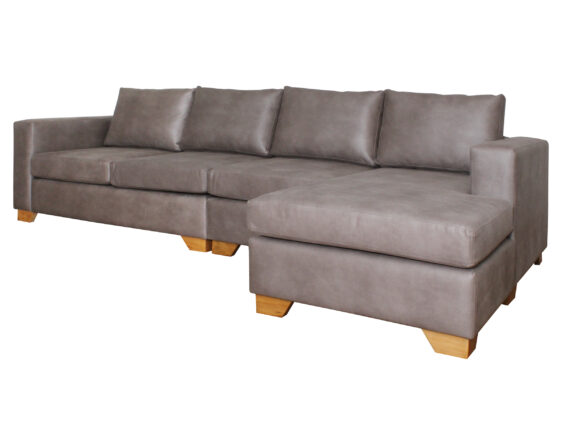 sofá seccional mónaco derecho cuero bonded 30% + butaca sofá seccional mónaco derecho cuero bonded 30% + butaca