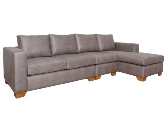 sofá seccional mónaco derecho cuero bonded 30% + butaca sofá seccional mónaco derecho cuero bonded 30% + butaca