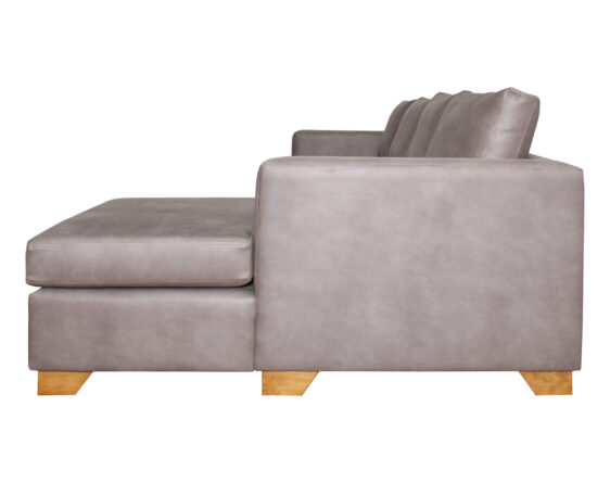 sofá seccional mónaco derecho cuero bonded 30% + butaca sofá seccional mónaco derecho cuero bonded 30% + butaca