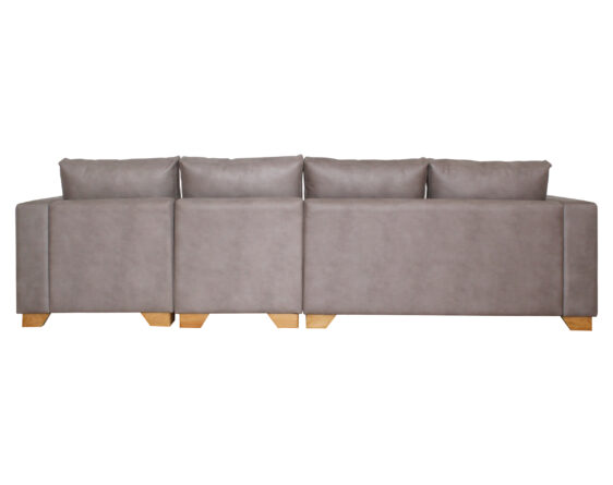 sofá seccional mónaco derecho cuero bonded 30% + butaca sofá seccional mónaco derecho cuero bonded 30% + butaca