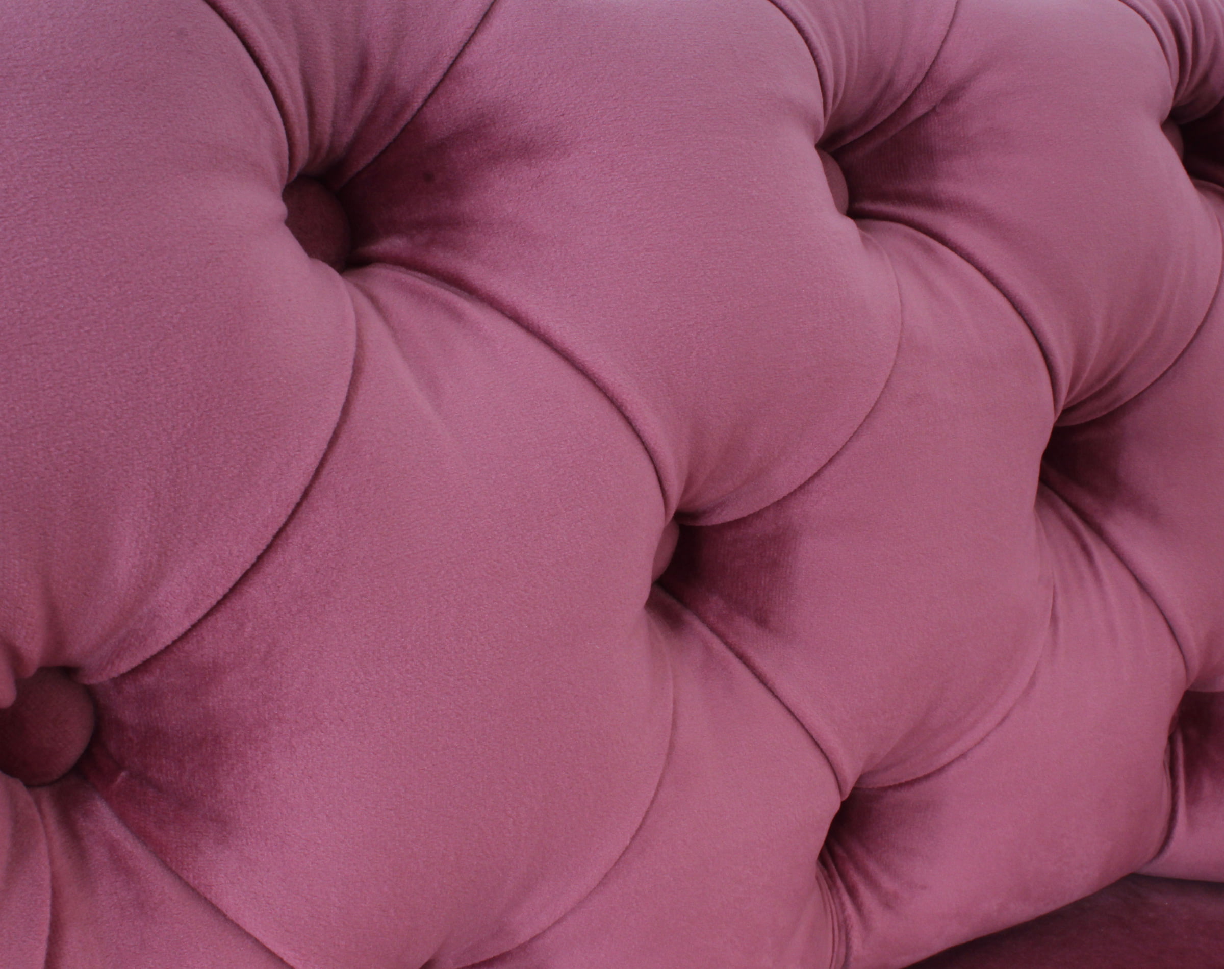 divan capitone felpa rosa