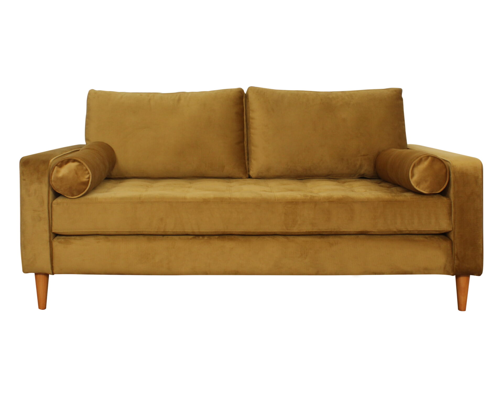 sofa tai 2 cuerpos felpa oro vivo tirador frente