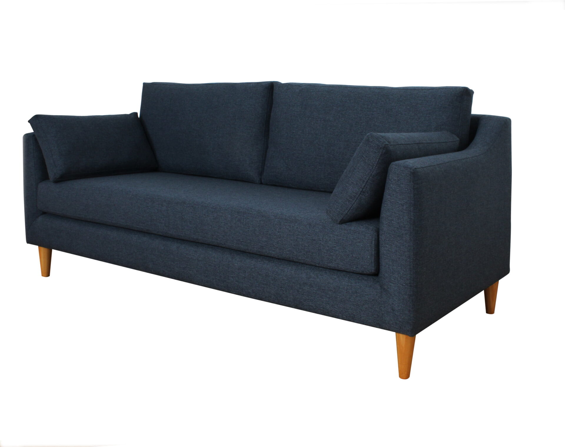 sofa 2 cuerpos xsd azul brazo curvo