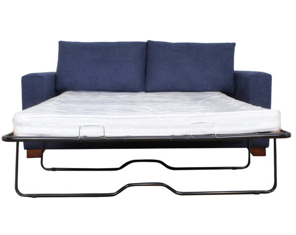 sofa cama full dresde azul cama abierta frente