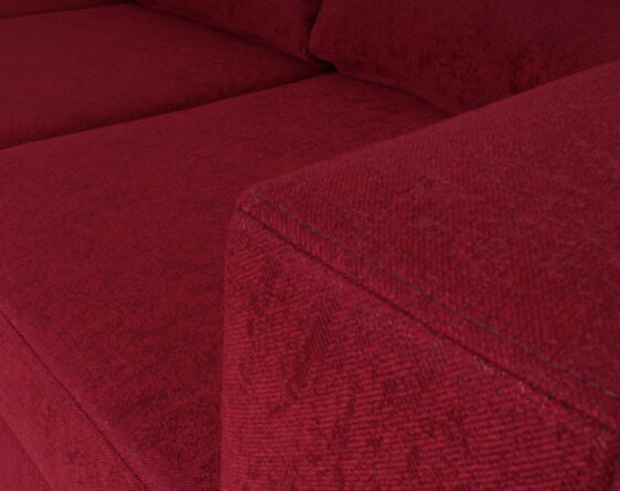 sofa sidelli rojo detalle brazo