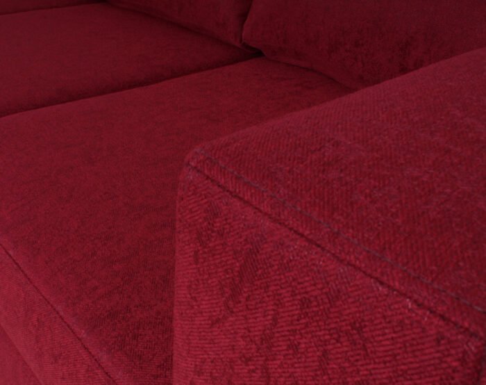 sofa sidelli rojo detalle brazo