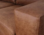 sofa monaco 3 cuerpos cuero bonded 70 whisky detalle brazo