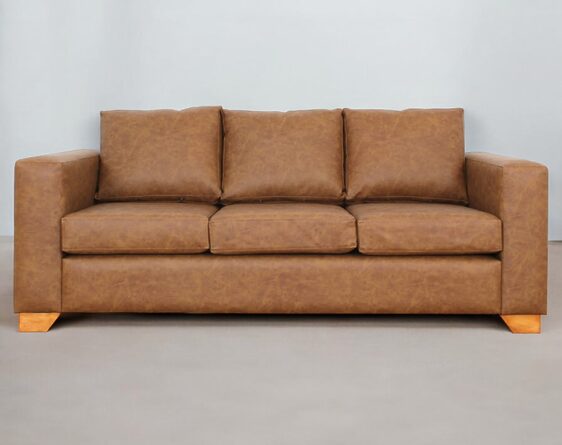 sofá 3 cuerpos thomas cuero sintético terra pro