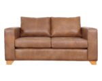 sofa monaco 2 cuerpos tela envejecida camel frente