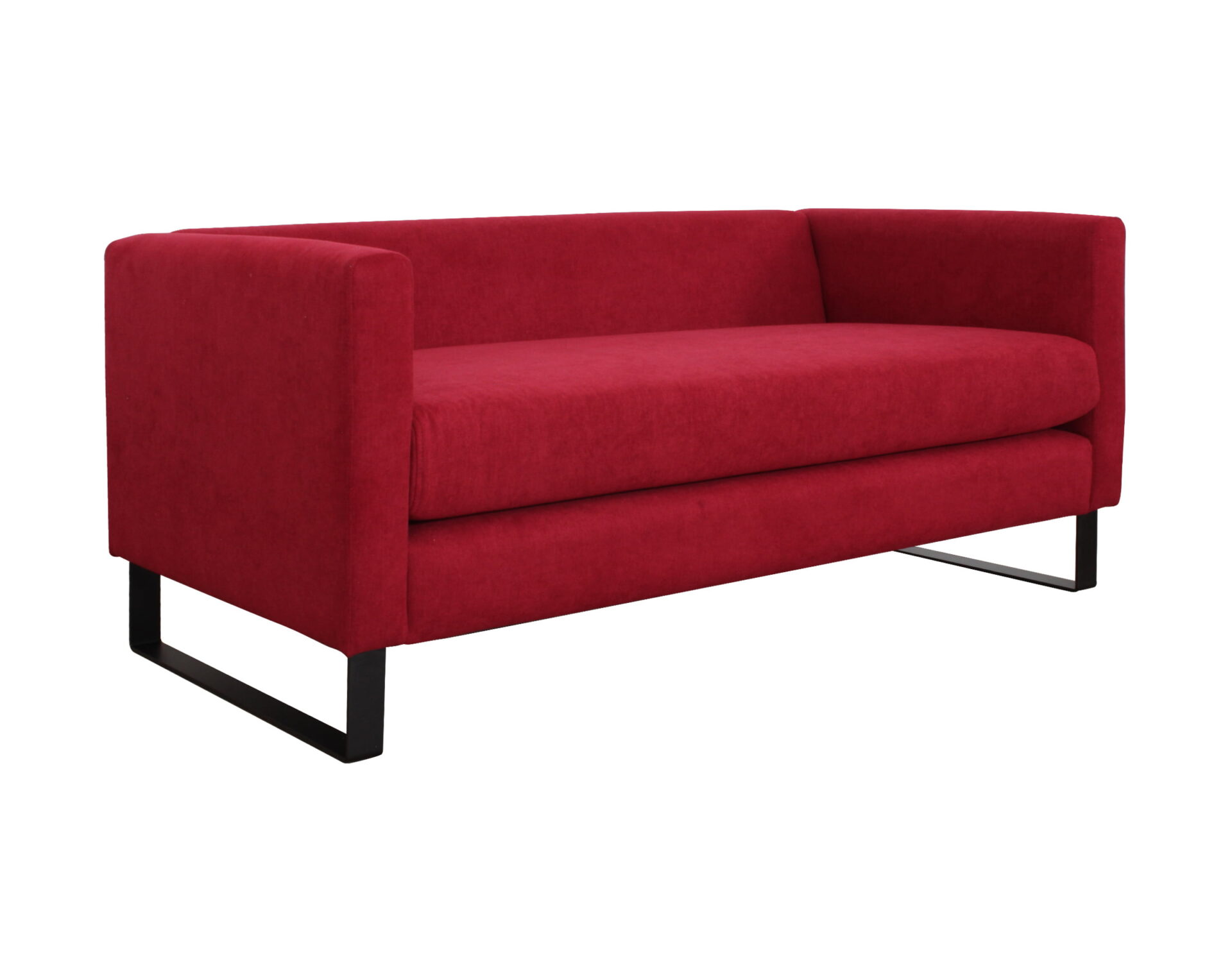 sofa 2 cuerpos zocalo metalico iso