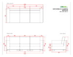 planimetria sofa monaco 3 cuerpos modular