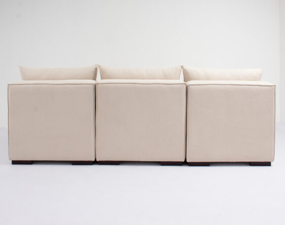 sofá modular intercambiable 3 módulos bock pespunte dresde