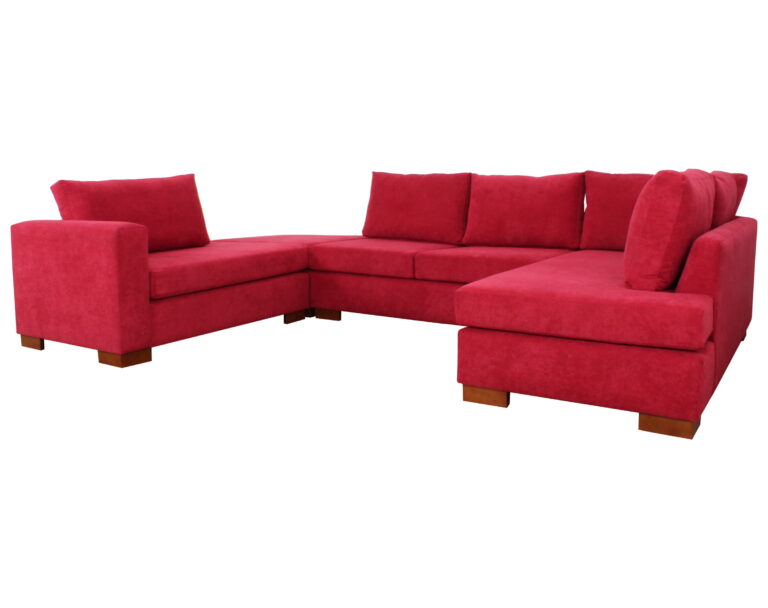 sofa modular u finesse bermellon iso