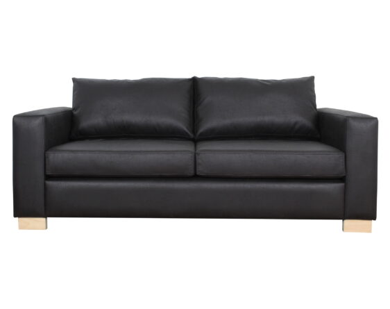 sofa thomas 2d cuero bonded 70 negro frente