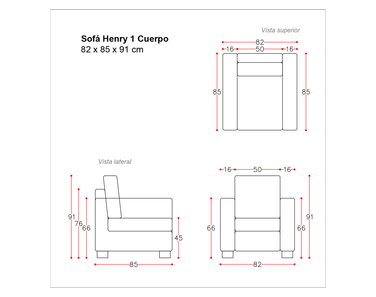 sillón henry 1 cuerpo master best
