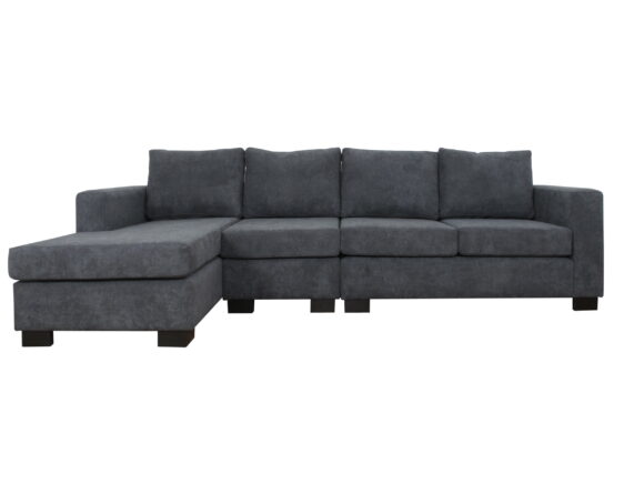 seccional izquierdo butaca finesse gris azul frente