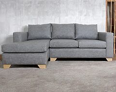 sofá seccional mónaco chaise longue izquierdo cuero sintético terra pro
