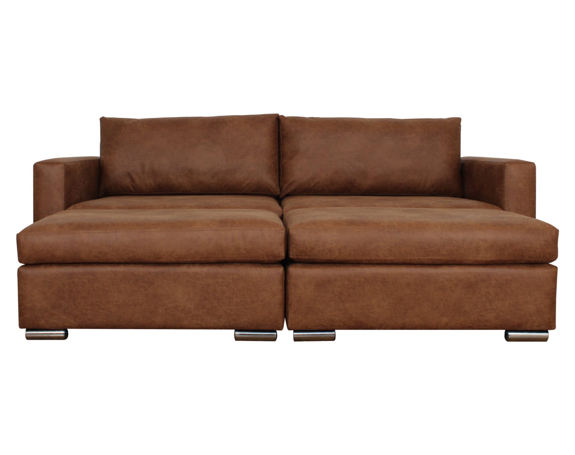 sofa 2d +poufs pegados bonded 70 frente