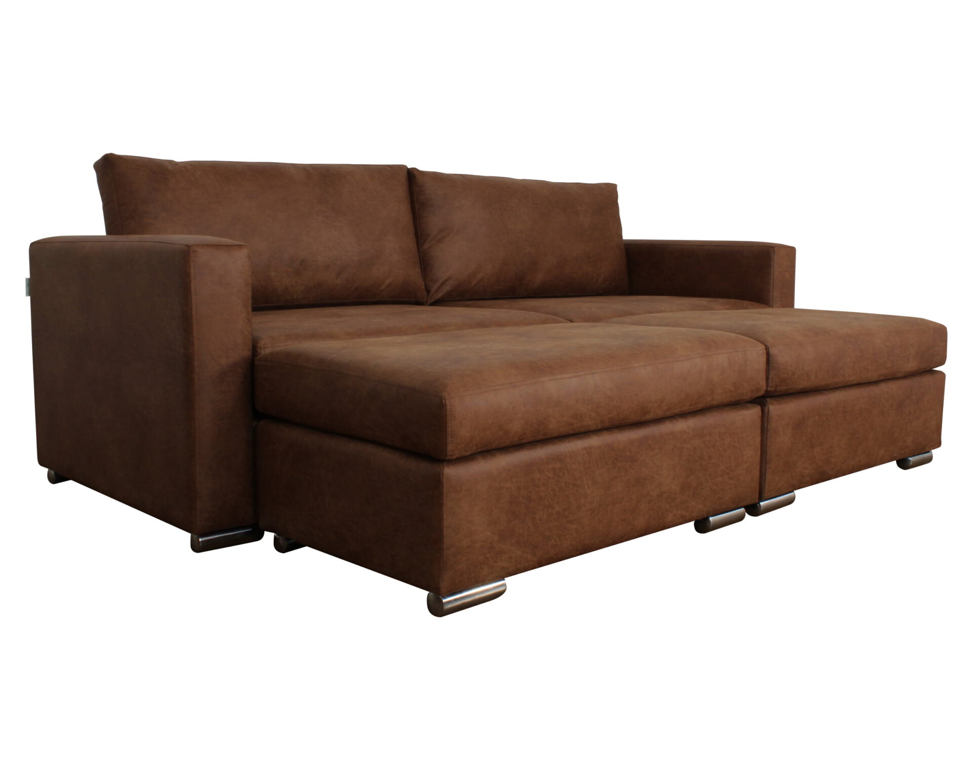 sofa 2d +poufs pegados bonded 70 iso